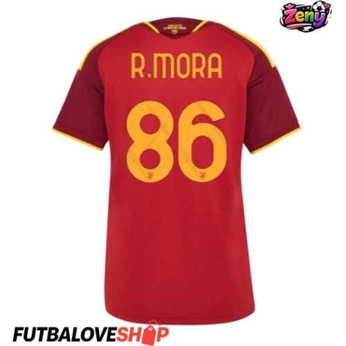 Dres AS Roma Rodrigo Mora #86 Domáci pre Ženy 2026-27 Krátky Rukáv